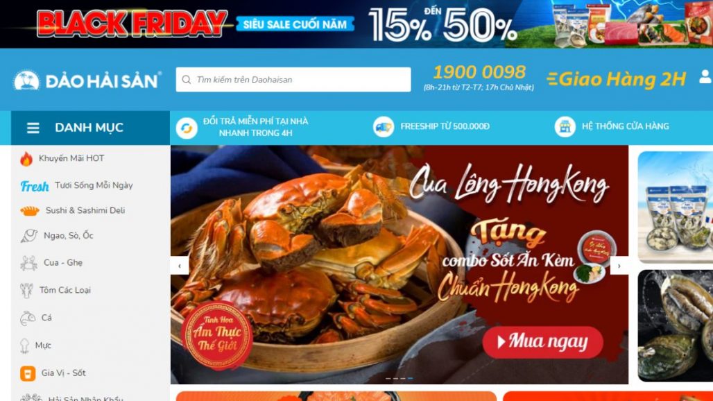 Top 10 website bán hải sản tươi sống online uy tín ở TPHCM