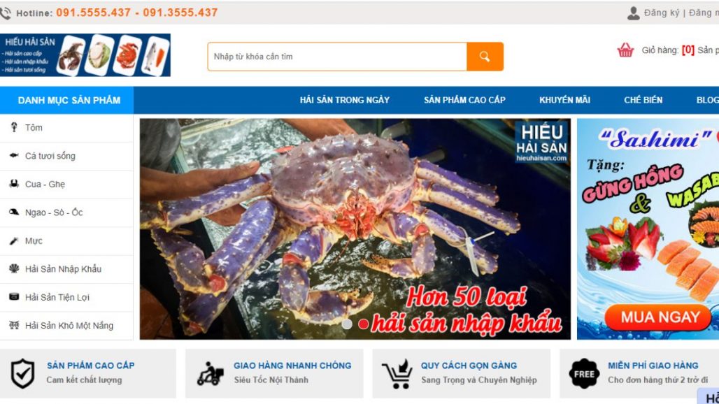 Top 10 website bán hải sản tươi sống online uy tín ở TPHCM