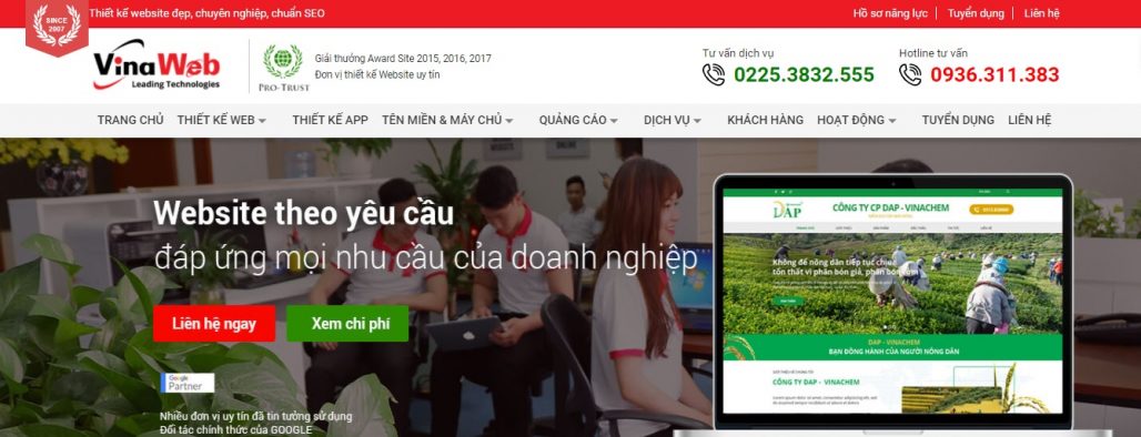 Công ty chạy quảng cáo Google Adwords Vina Web