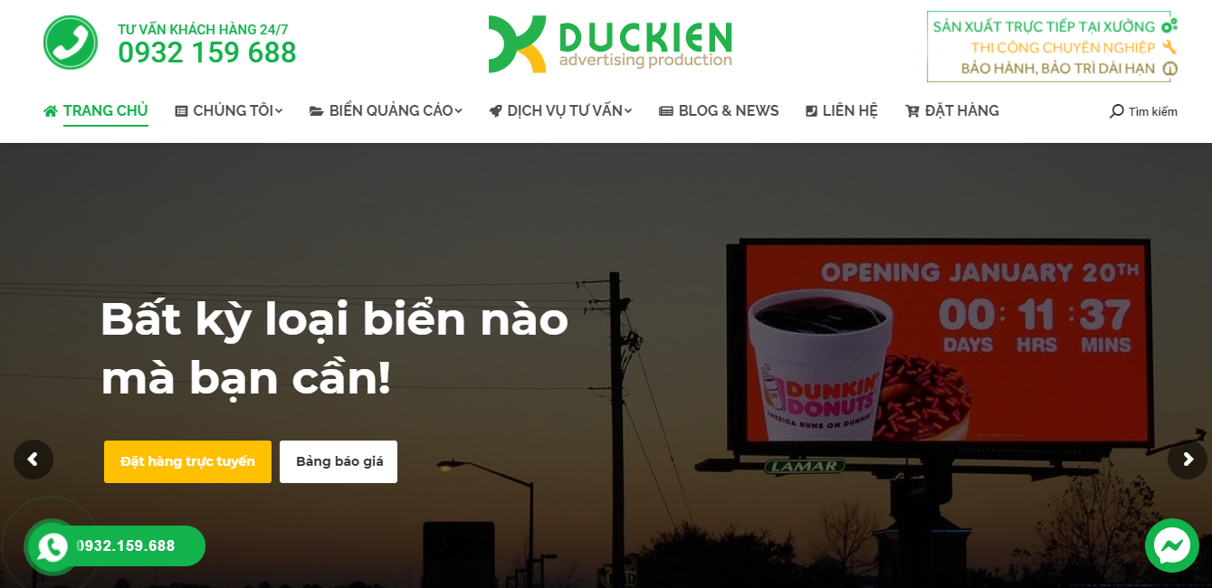 Công ty thi công bảng hiệu quảng cáo Đức Kiên