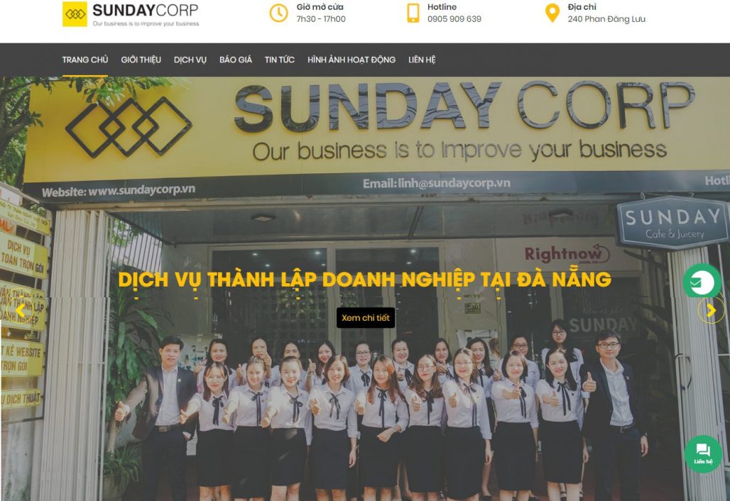 Dịch vụ thành lập công ty Ngày Mặt Trời (Sunday CORP)