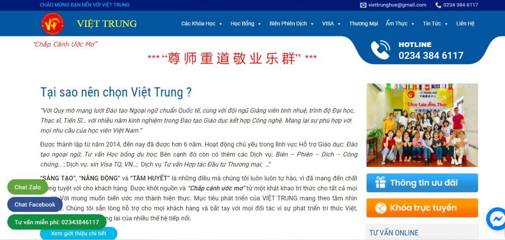 Trung tâm ngoại ngữ Việt Trung