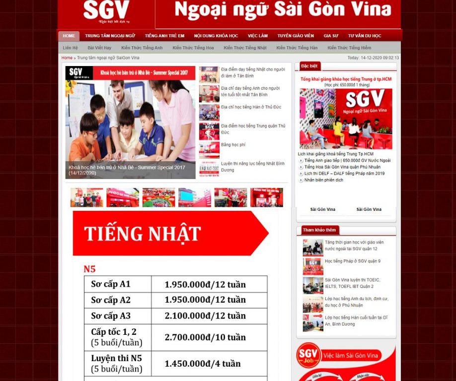 Trung tâm tiếng Nhật - SaiGon Vina