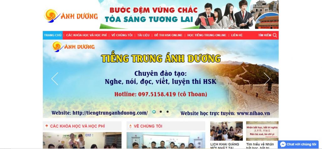 Trung tâm tiếng Trung Ánh Dương