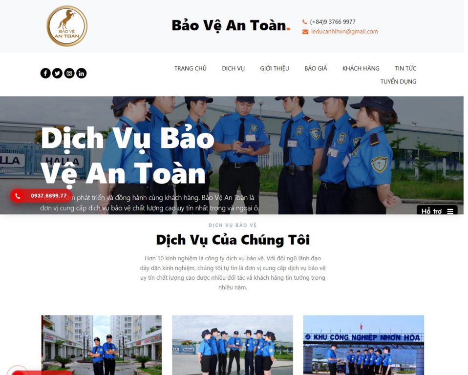 Công ty dịch vụ bảo vệ An Toàn