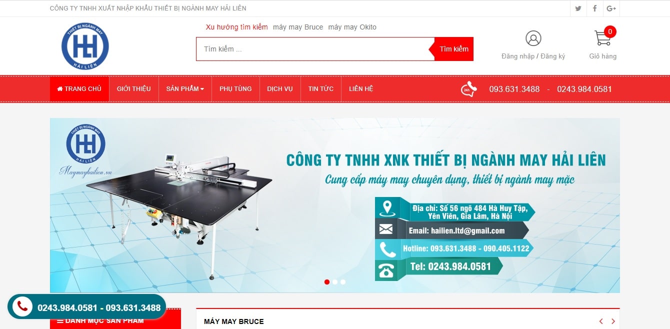Công ty cung cấp máy móc ngành may Hải Liên