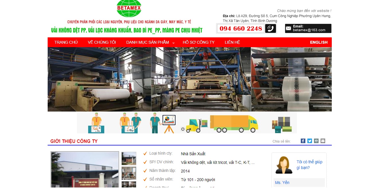 Công ty cung cấp vải và phụ liệu may mặc Bách Đạt Việt Nam