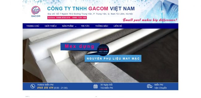 Công ty cung cấp vải và phụ liệu may mặc Gacom Interlining