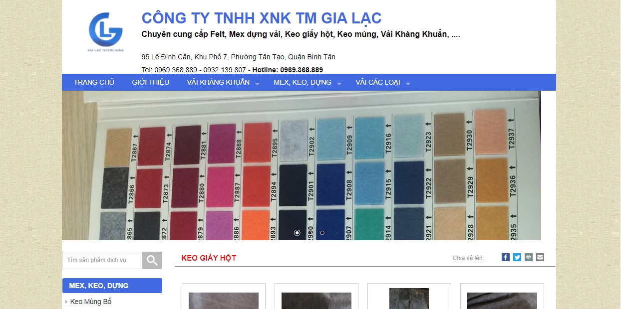 Công ty cung cấp vải và phụ liệu may mặc Gia Lạc