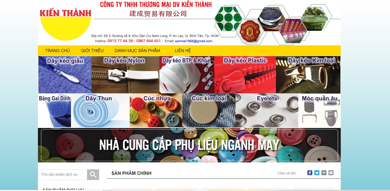Công ty cung cấp vải và phụ liệu may mặc Kiến Thành