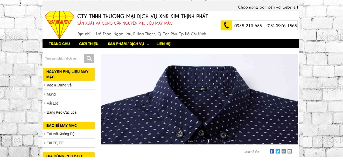 Công ty cung cấp vải và phụ liệu may mặc Kim Thịnh Phát
