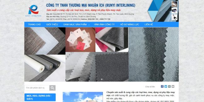 Công ty cung cấp vải và phụ liệu may mặc Nhuận Ích (Runyi Interlining)