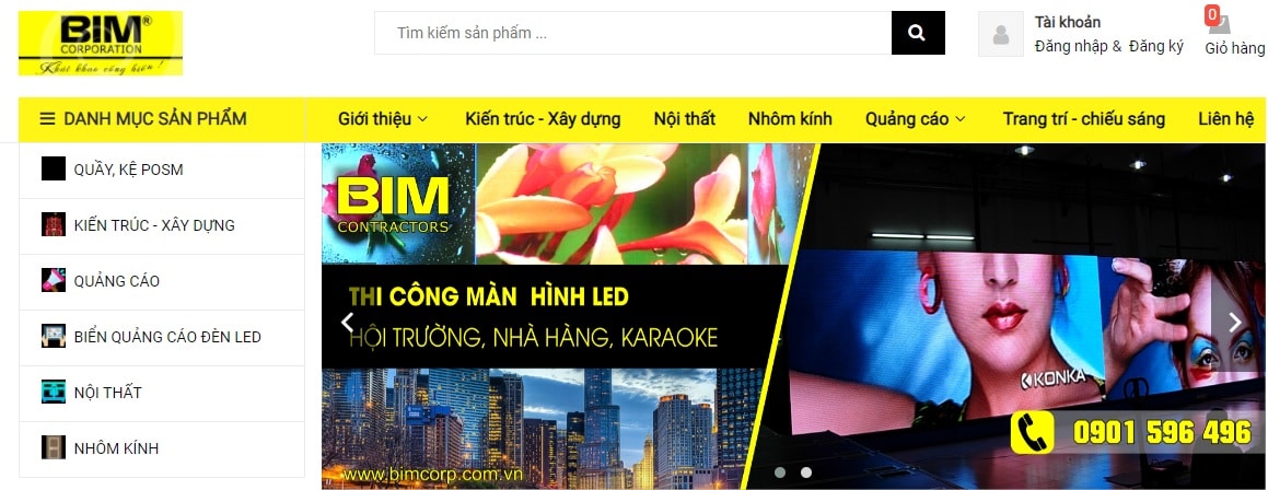 Công ty thi công bảng hiệu quảng cáo Bim