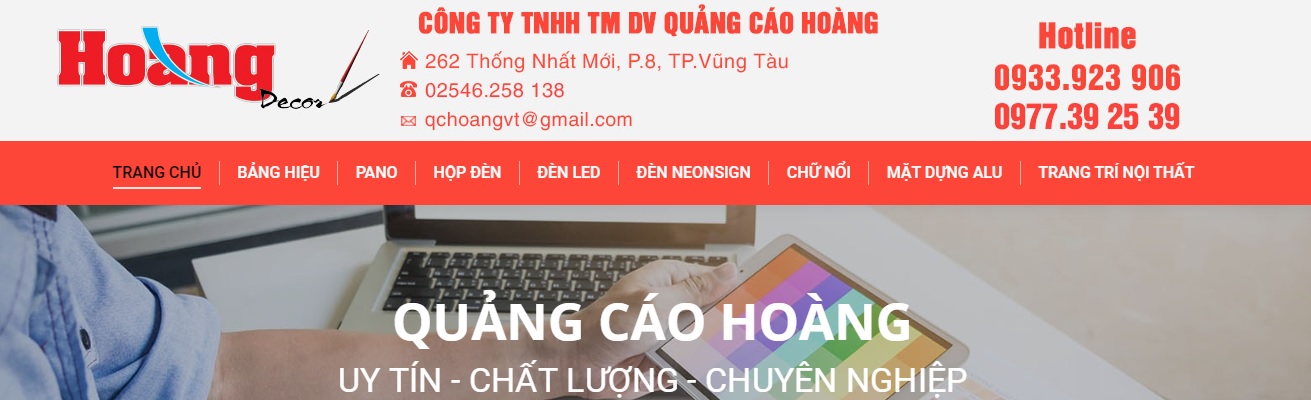 Công ty thi công bảng hiệu quảng cáo Hoàng