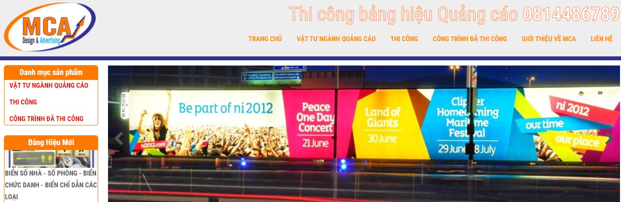 Công ty thi công bảng hiệu quảng cáo MCA