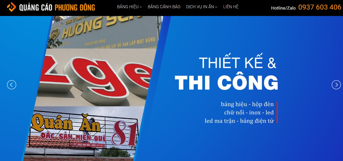 Công ty thi công bảng hiệu quảng cáo Phương Đông