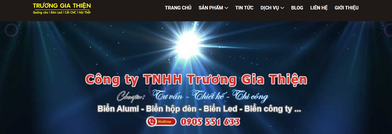 Công ty thi công bảng hiệu quảng cáo Trương Gia Thiện