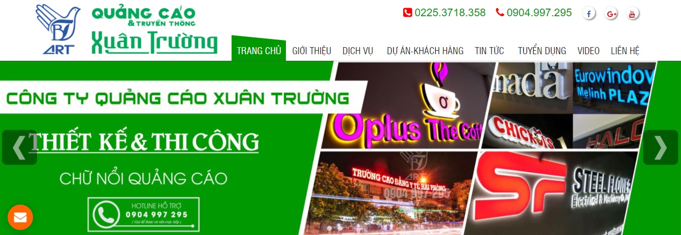 Công ty thi công bảng hiệu quảng cáo Xuân Trường