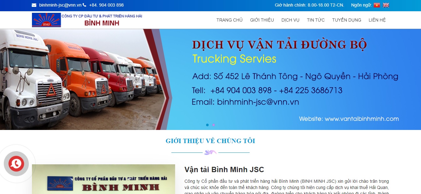 Công ty vận tải và logistics - Binh Minh JSC