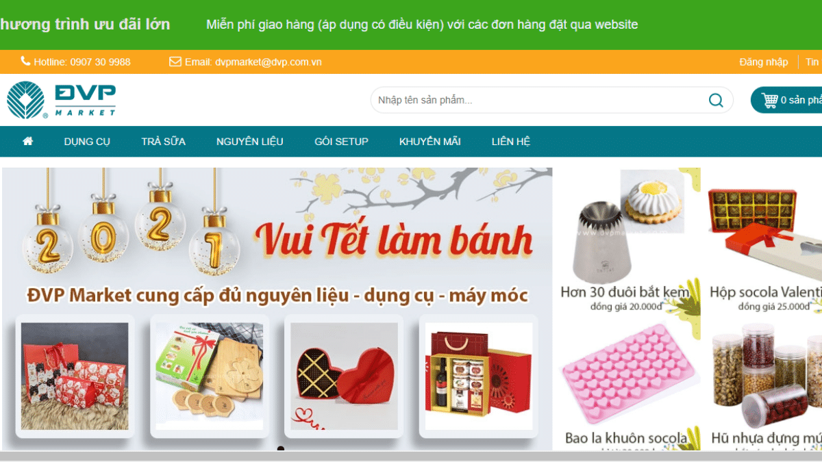 Địa chỉ cung cấp nguyên liệu làm bánh ĐVP Market
