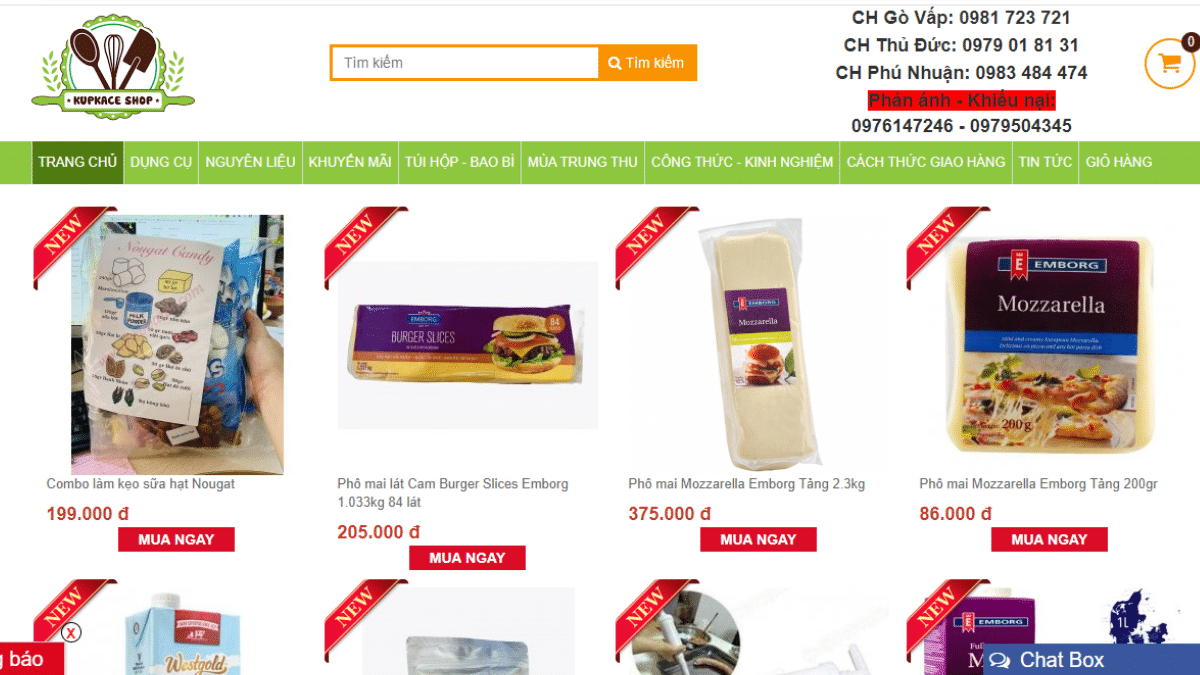 Nhà cung cấp nguyên liệu làm bánh Kupkace Shop