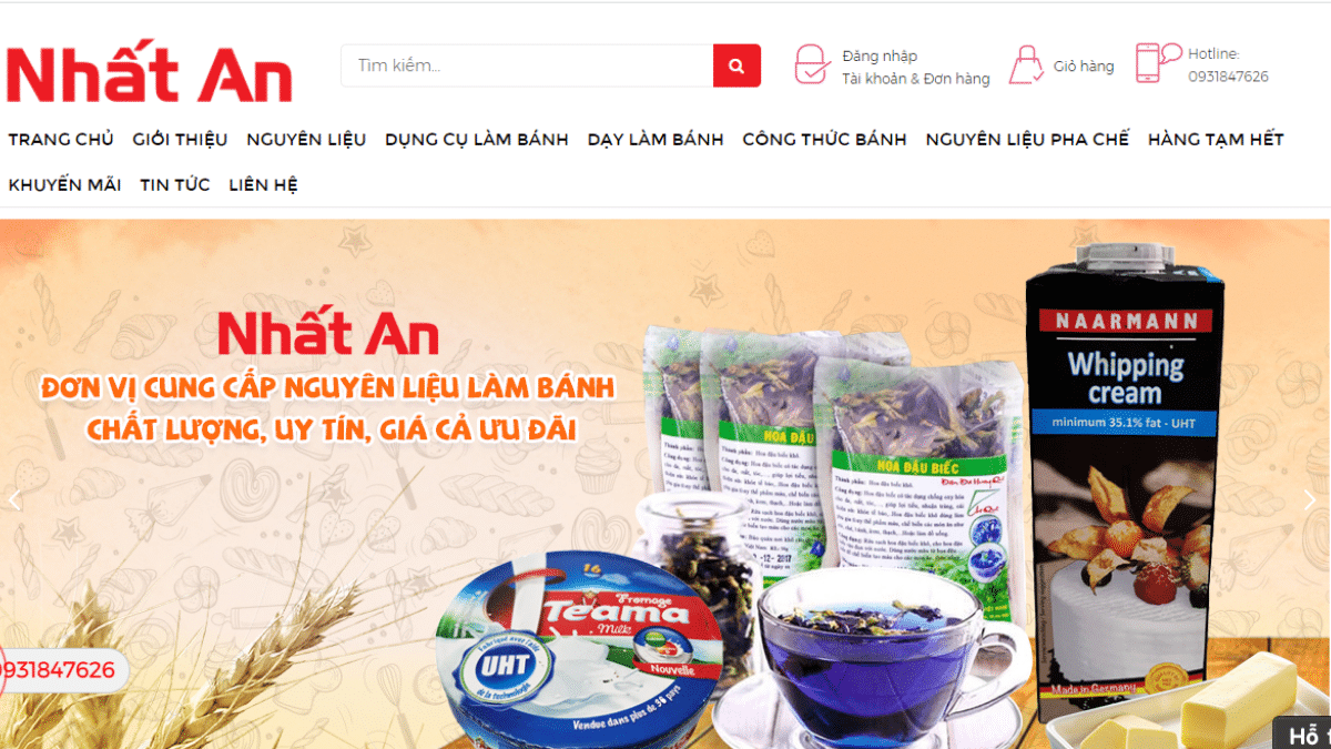 Công ty cung cấp nguyên liệu làm bánh Nhất An