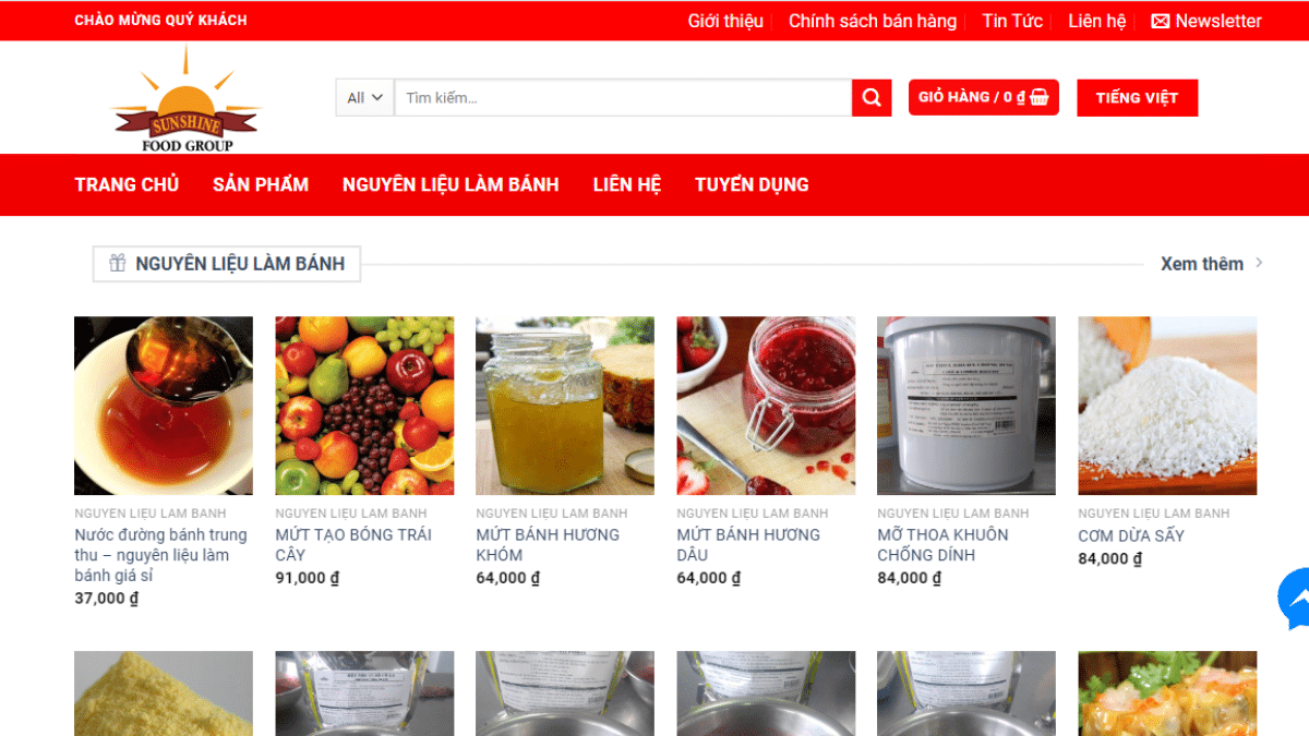 Công ty cung cấp nguyên liệu làm bánh Sunshine Food Group