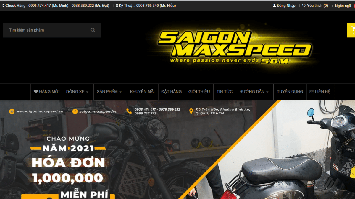 Công ty phụ tùng đồ chơi mô tô Sài Gòn Maxspeed