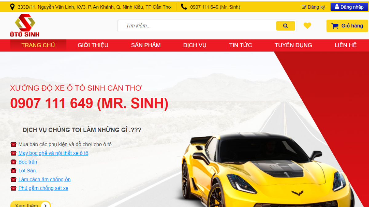 Công ty phụ tùng đồ chơi xe hơi Ô Tô Sinh Cần Thơ