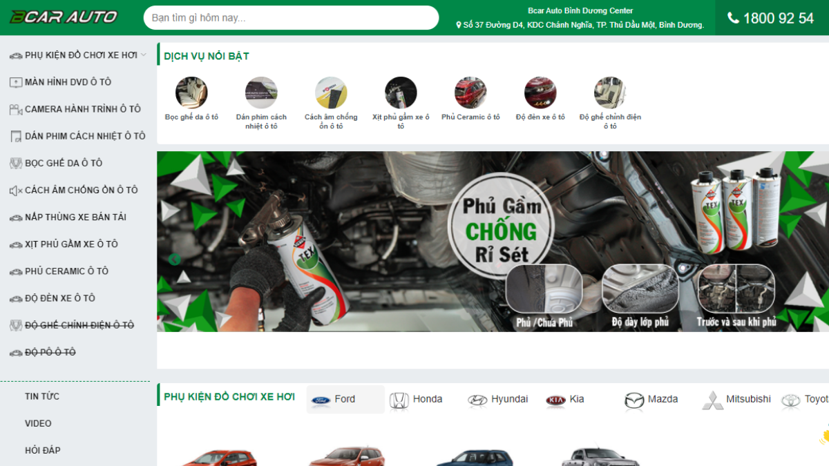 Công ty phụ tùng – phụ kiện – đồ chơi ô tô Bcar Auto Bình Dương