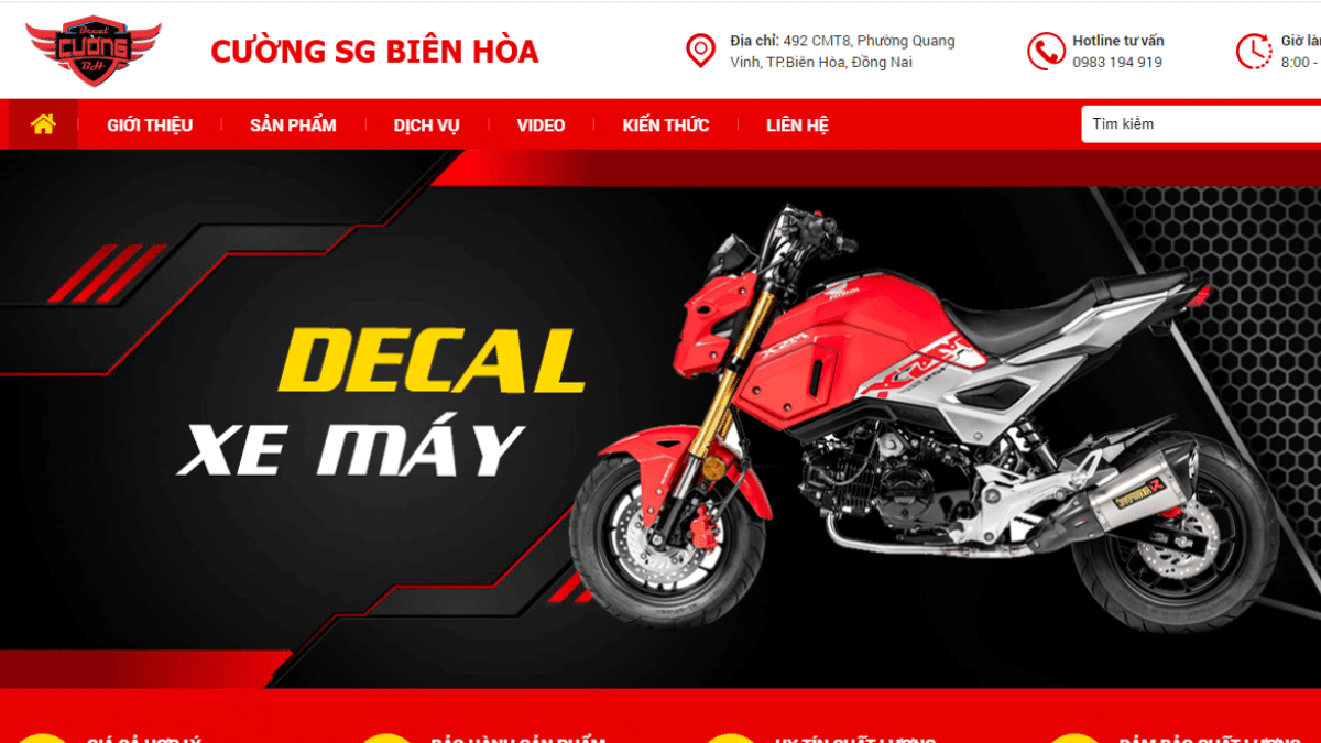 Địa chỉ bán phụ kiện đồ chơi mô tô Cường SG Biên Hòa