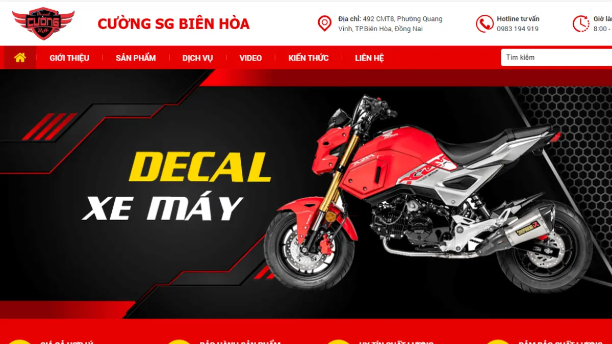 Địa chỉ bán phụ kiện đồ chơi mô tô Cường SG Biên Hòa