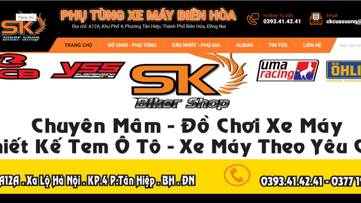 Cửa hàng phụ kiện mô tô xe máy SK Biker Shop