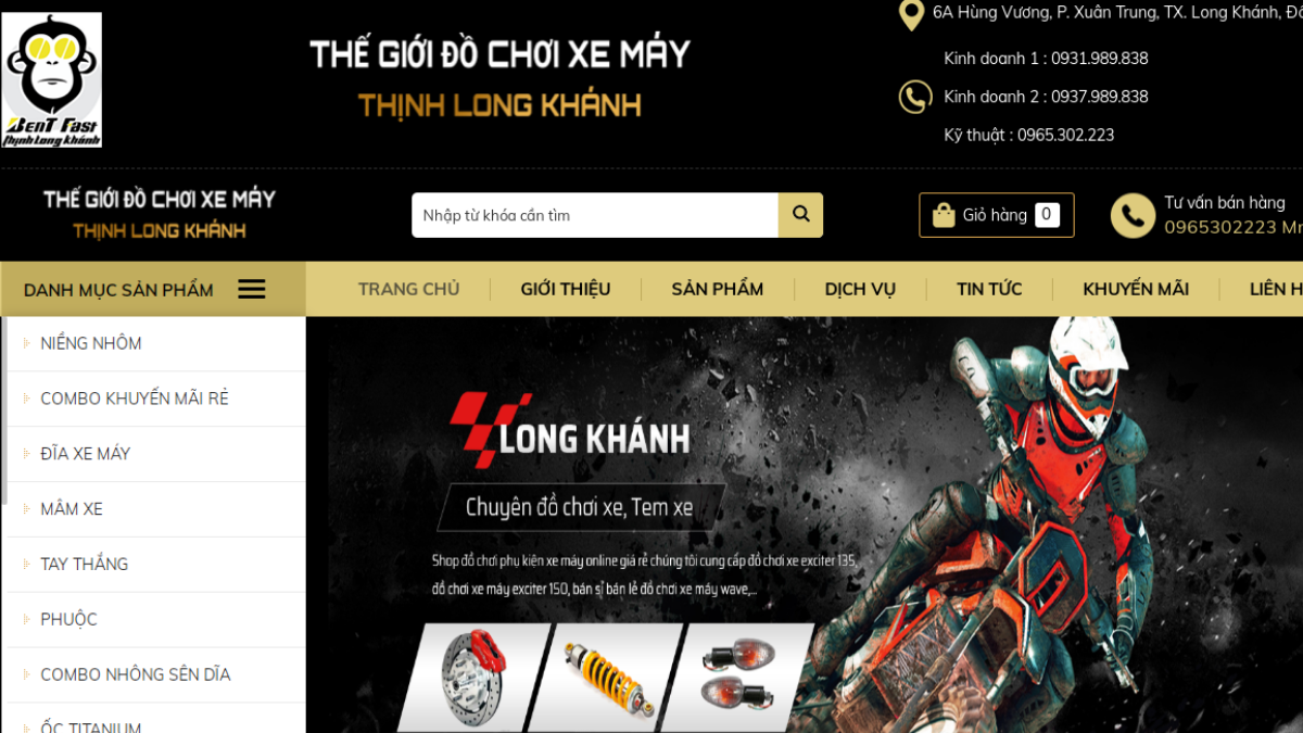 Cửa hàng phụ kiện mô tô xe máy Thịnh Long Khánh