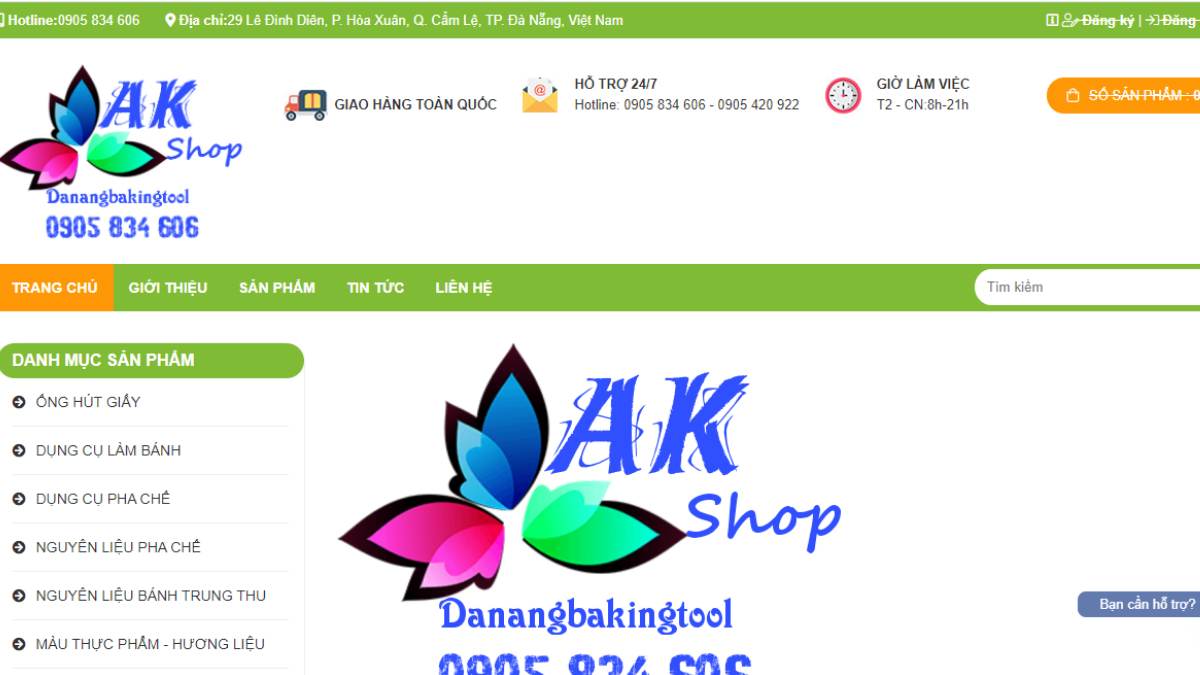 Địa chỉ cung cấp nguyên liệu làm bánh AK Shop