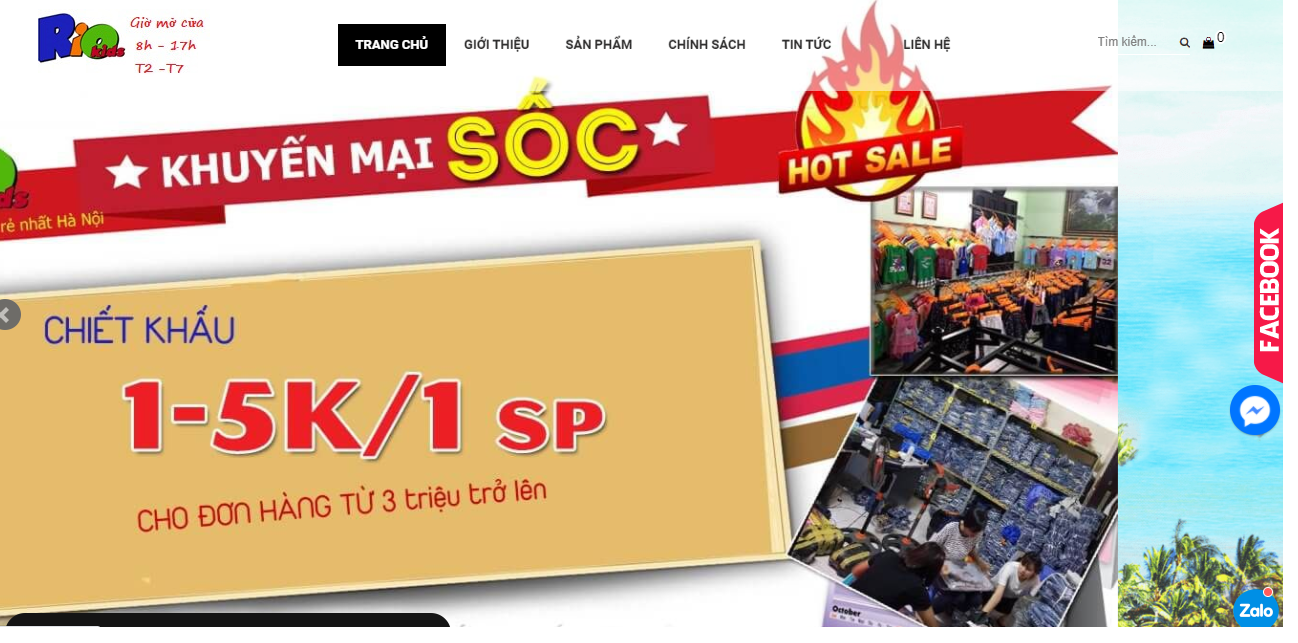 Shop bán đồ trẻ em Riokids