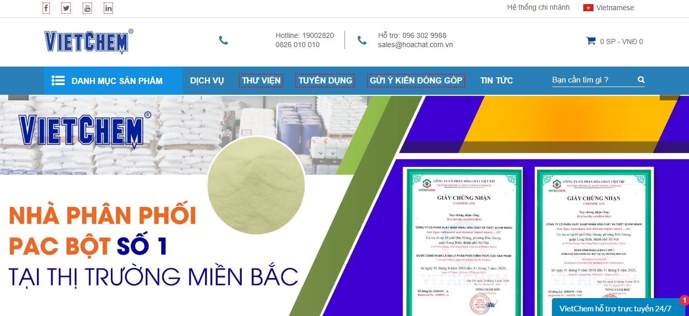 Công ty cung cấp hóa chất XNK Hóa chất & Thiết bị Kim Ngưu