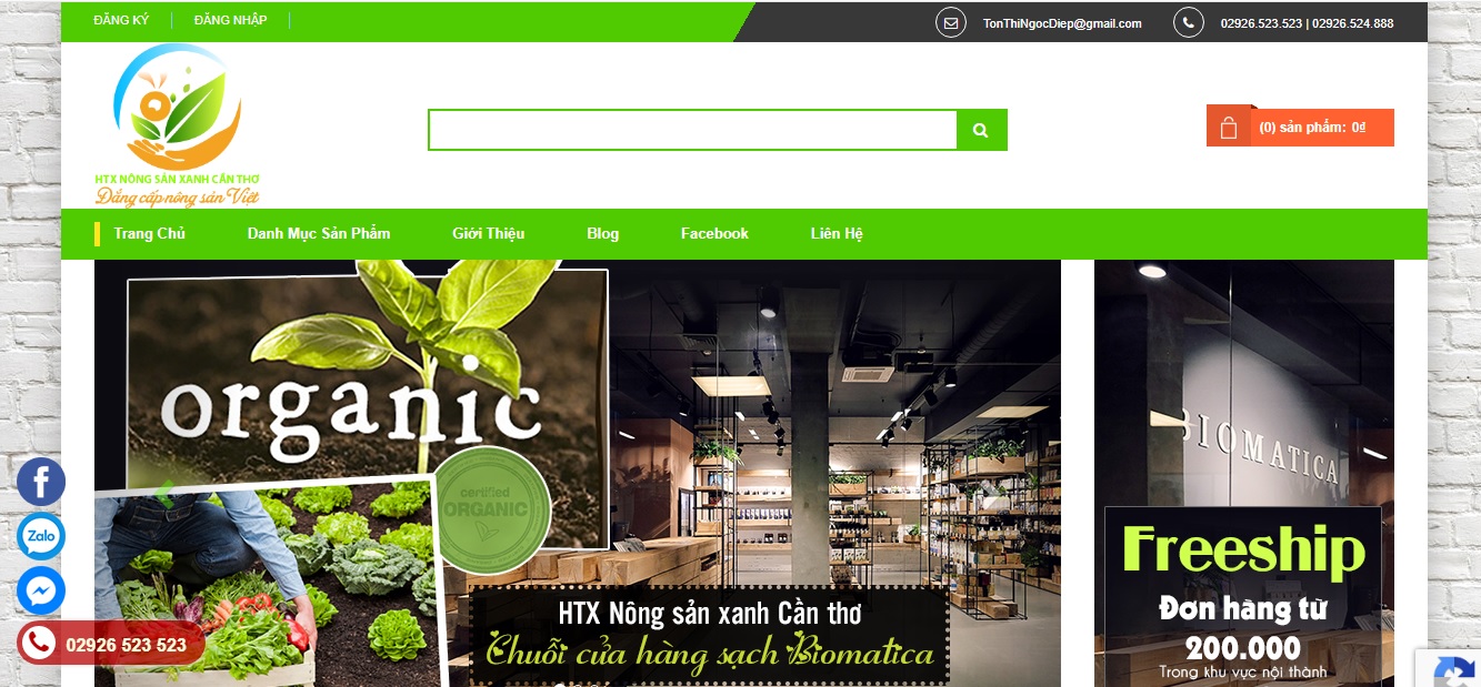 Công ty xuất nhập khẩu nông sản HTX Nông sản xanh Cần Thơ.