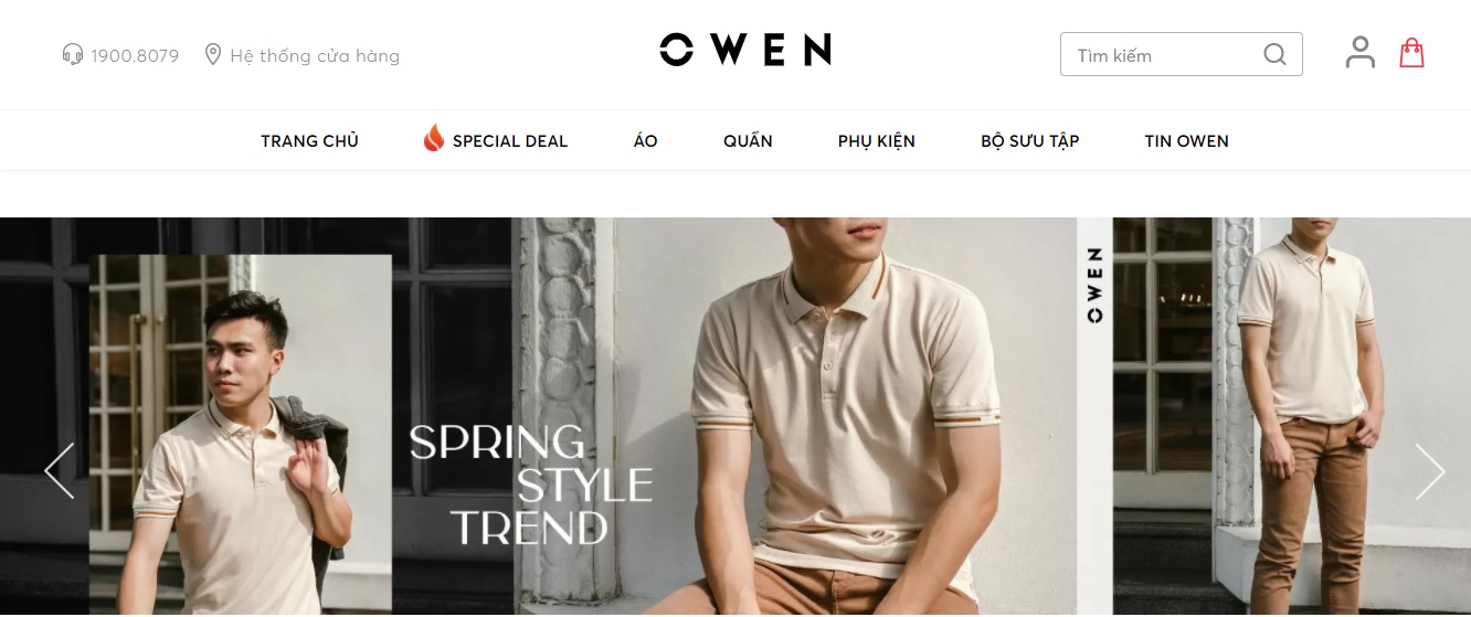 Shop quần áo nam Owen