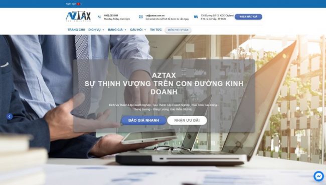 Top 10 công ty dịch vụ kế toán uy tín tại TP.HCM aztax
