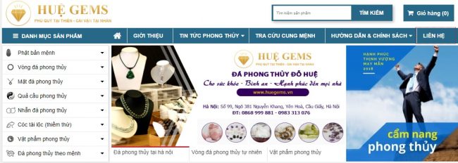 Cửa hàng bán trang sức phong thủy Huệ GEMS