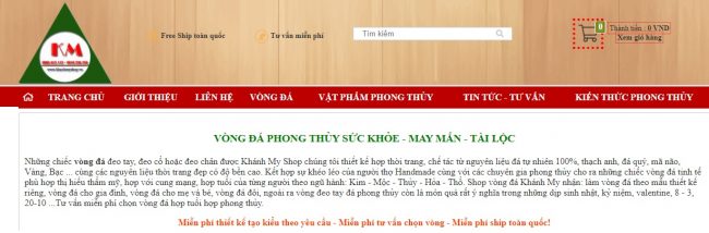 Cửa hàng bán trang sức phong thủy Khánh My