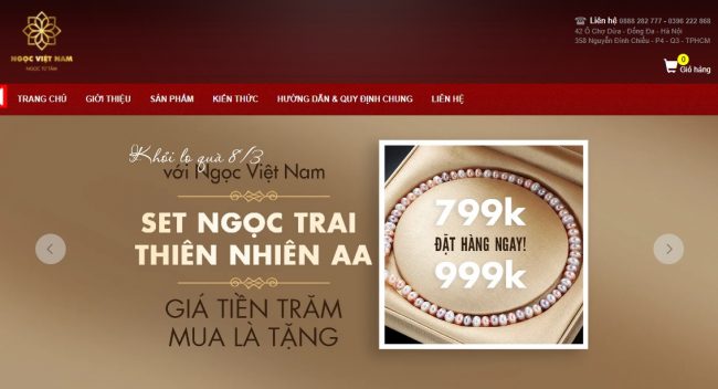Cửa hàng bán trang sức phong thủy Ngọc Việt Nam