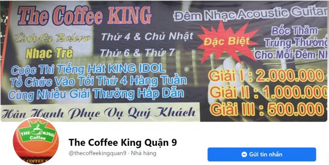 Quán cà phê mang phong cách cổ điển The King Coffee