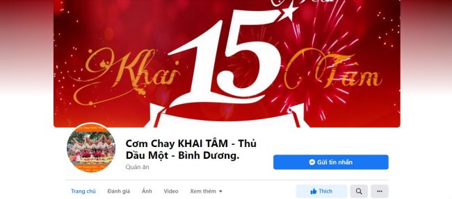Quán chay ngon Khai Tâm ở Bình Dương