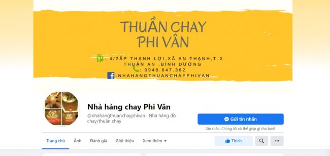 Quán chay ngon Phi Vân, Bình Dương