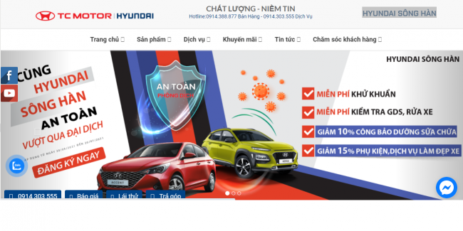 Gara sửa chữa ô tô Hyundai Sông Hàn