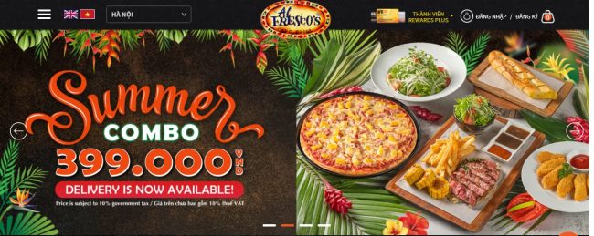 Thương hiệu bánh pizza ngon Al Fresco's